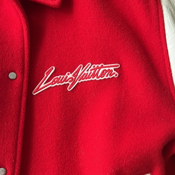 LV x YK Psychedelic Flower Embroidered Varsity Blouson - Picture 3 of 6